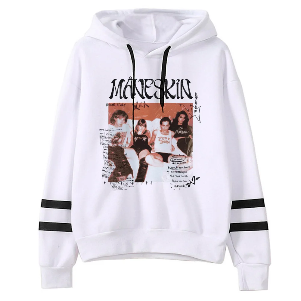 Maneskin Элегантная модная женская толстовка Y2K с рисунком