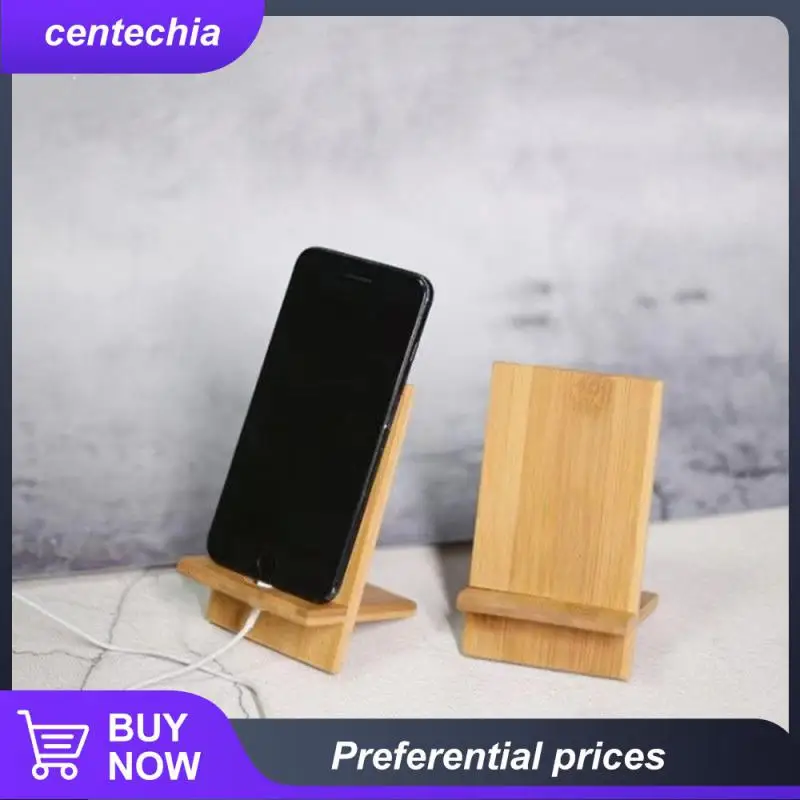 

Bamboo Wear-resistant Lazy Support Convenient Smartphone Mount Thickened Mobile Phone Holder Office Accessories 1 Pcs Creative