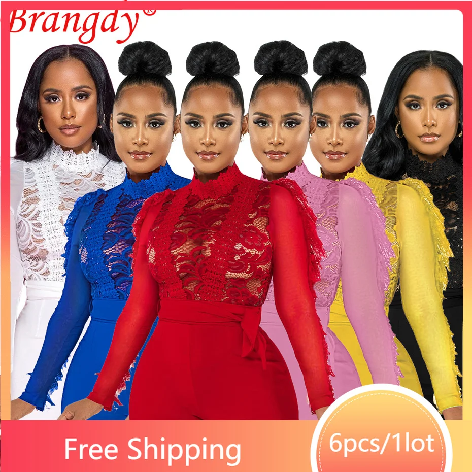 

Комбинезон женский сетчатый в стиле пэчворк, 6 шт.