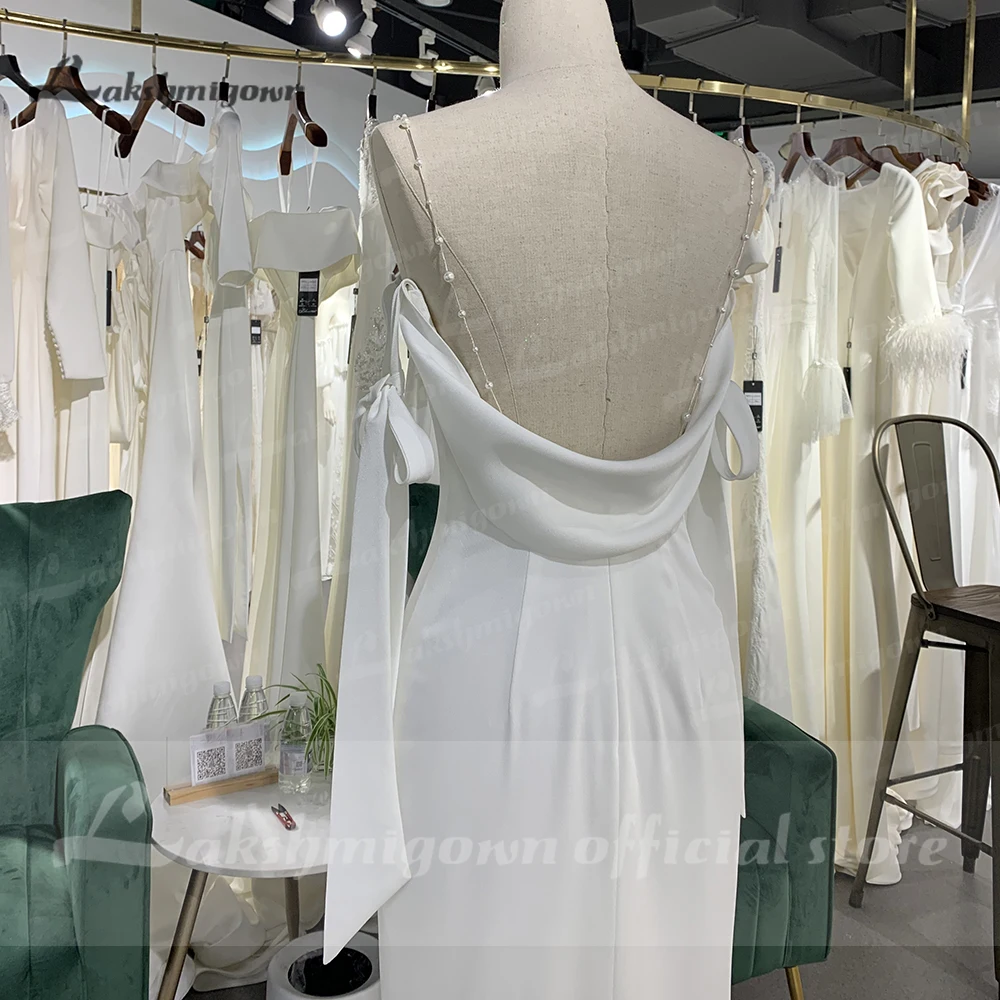 Простое пляжное свадебное платье с открытой спиной 2022 летнее на