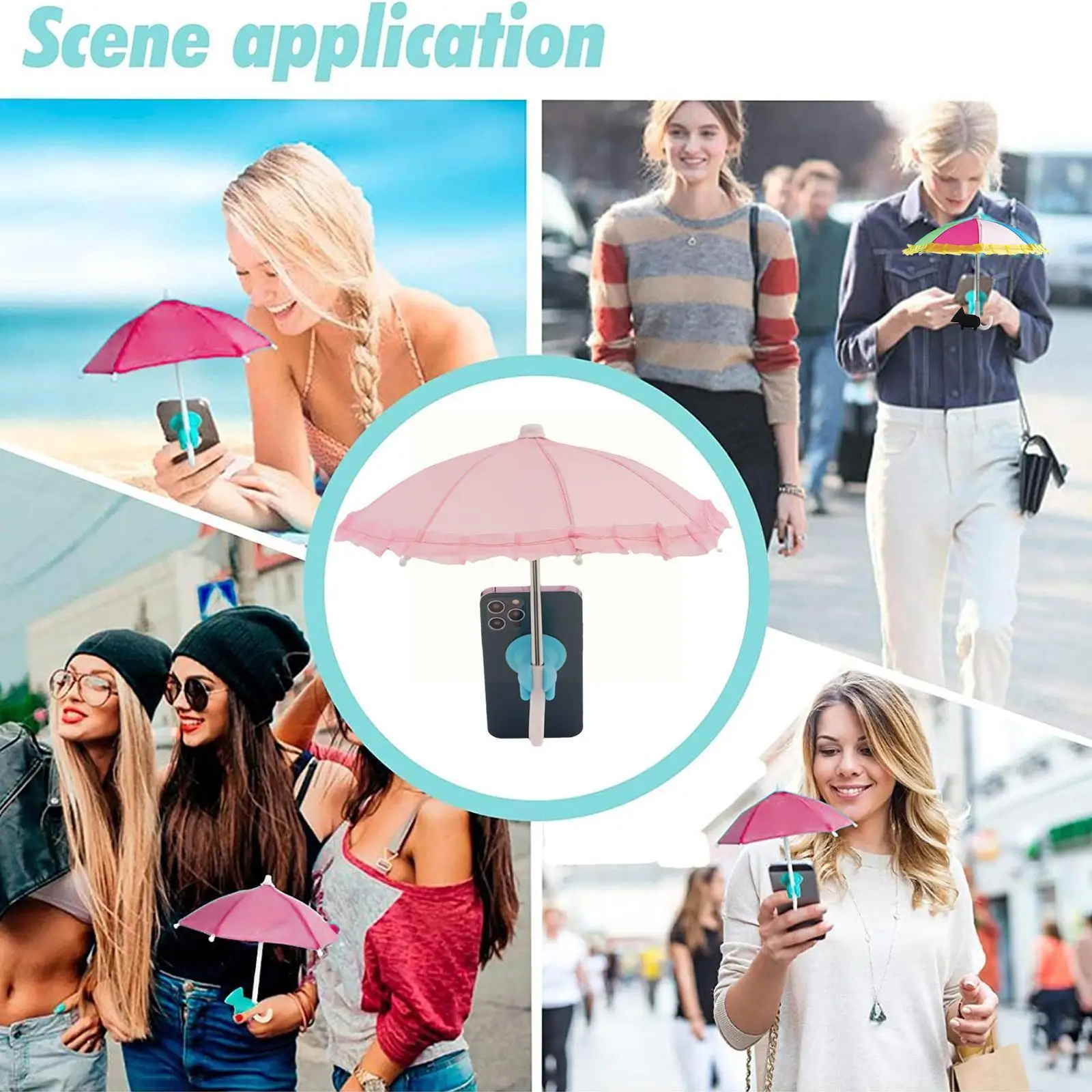 

Mini Umbrella Phone Holder Sunshade Bicycle Decoration Mobile Umbrella Accessories Phone Sunshade Outdoor K1d9
