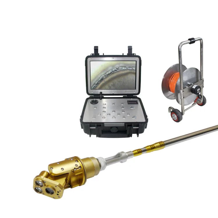 GT75BXA Series Manhole Pipe Inspection System Drain Push Rod Container Borescope PTZ Camera