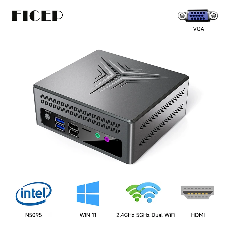 JK01 N5095 Мини ПК Win11 Intel 11th Celeron компьютер три экрана DIY NUC Windows 11 Pro игровой VS Beelink U59 -