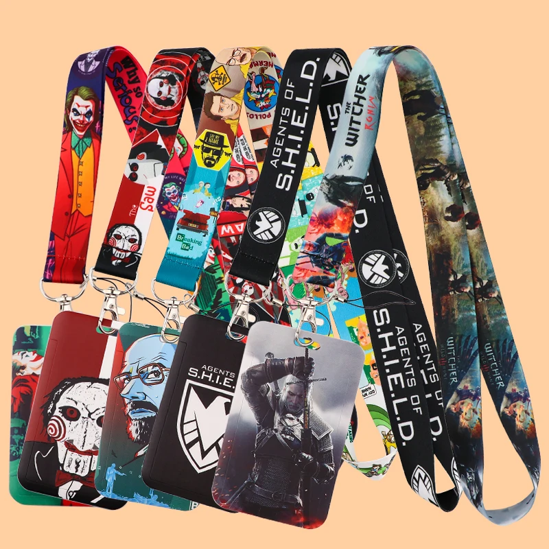 

Cool Stuff Movie Credential Holder Key Chain Neck Lanyard For Passport Card Anime Credit Card Holder Keychain Strap Key Ring