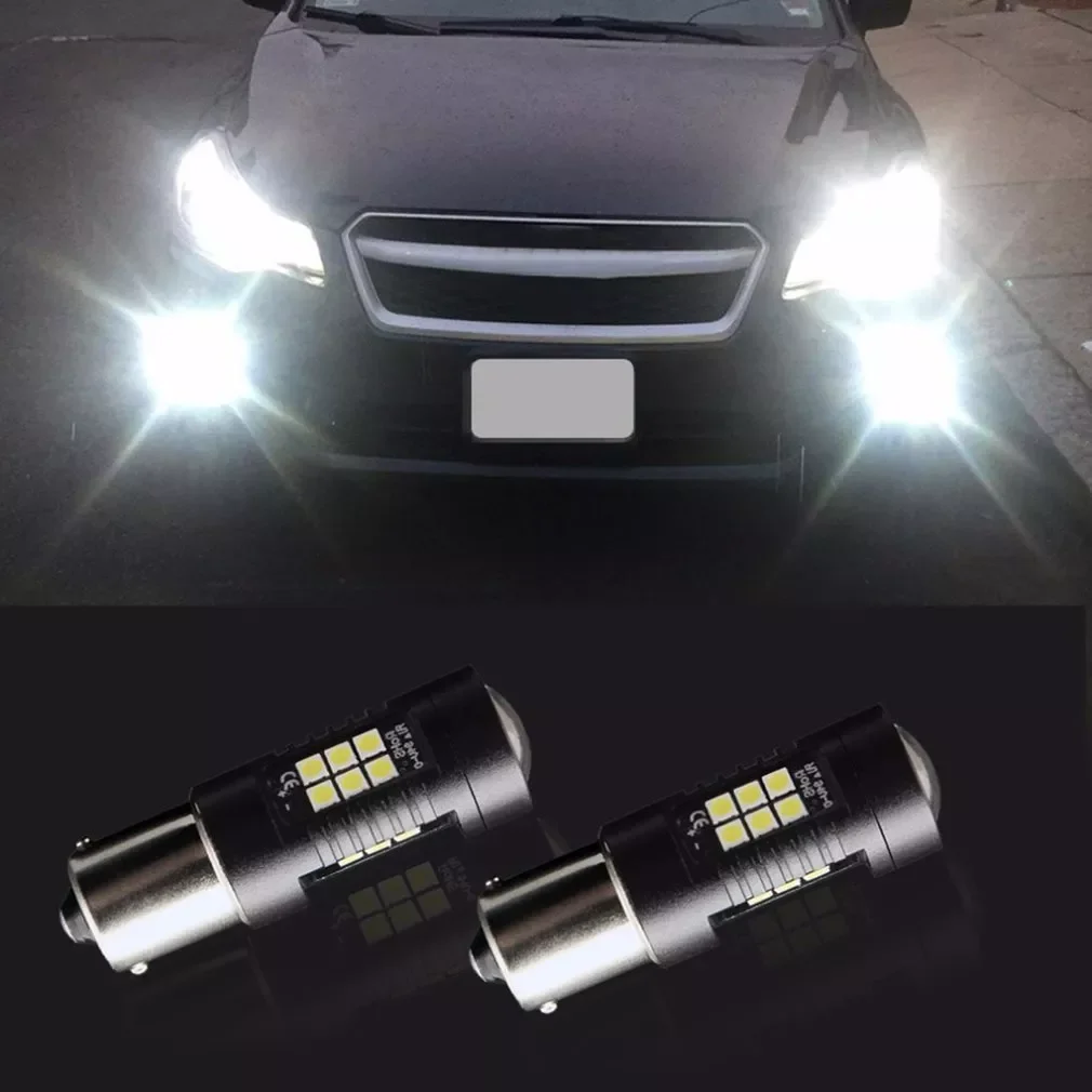 

2pcs LED Bulbs Car Fog Lights 1200LM Super Bright Turn Signal Reverse Brake Light 3030 LEDs Waterproof Automobiles Lamp