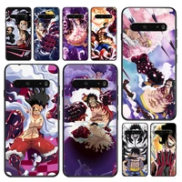 one piece luffy gear 4th for lg v50 v60 g8 thinq 5g k51s k41s k71 k61 q60 v30 k92 k22 silicone soft tpu black phone case cover