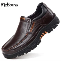 genuine leather shoes men loafers soft cow leather men casual shoes new male footwear black brown slip on
