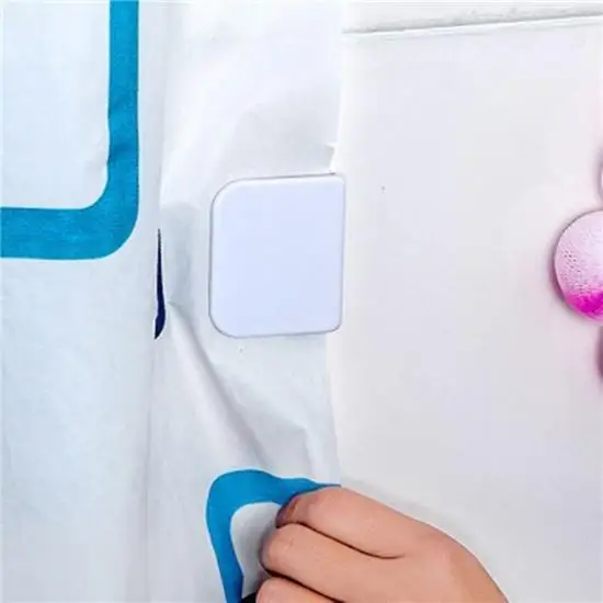 

2Pcs/set Simple Shower Curtain Clips Household Daily Necessities Toilet Curtain Rings Clip Holder Anti Splash Spill for Bathroom