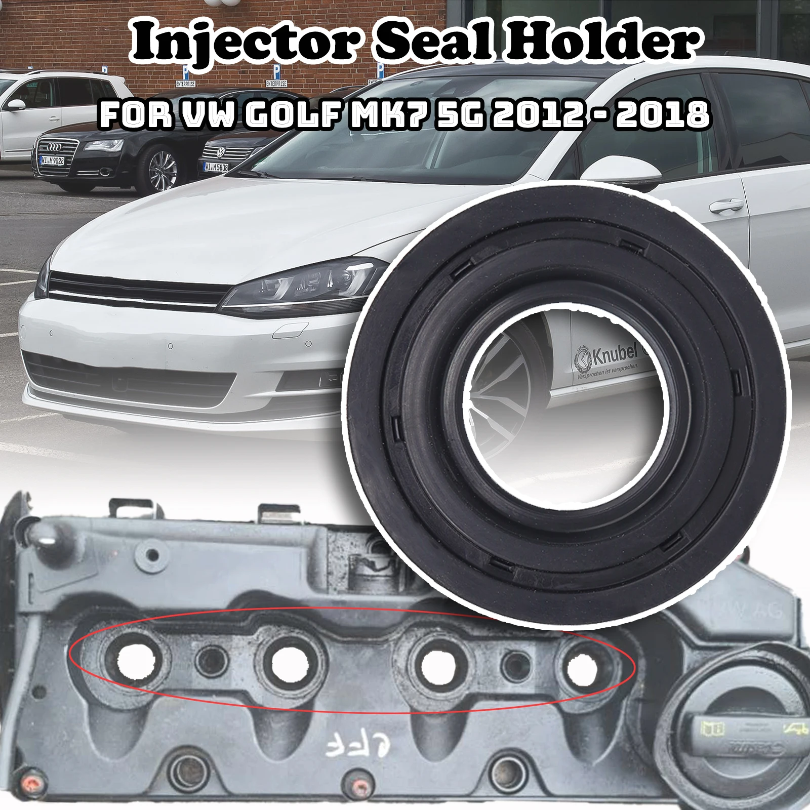 Кольцевая крышка клапана для VW Golf Mk7 5G держатель прокладки инжектора уплотнения