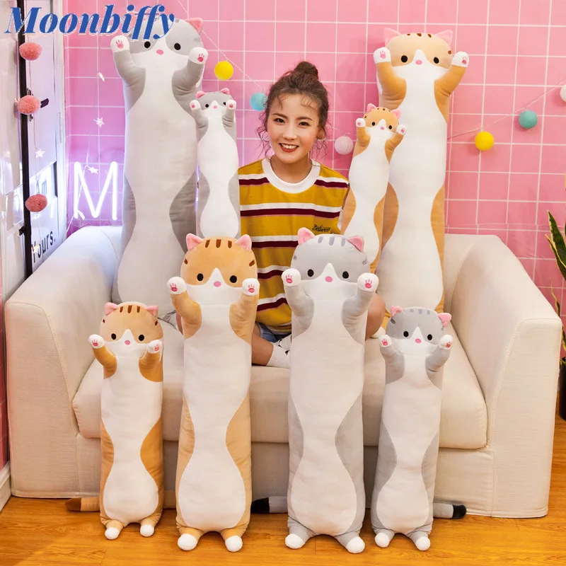 

Мягкая длинная подушка в виде кошки, 50/70 см