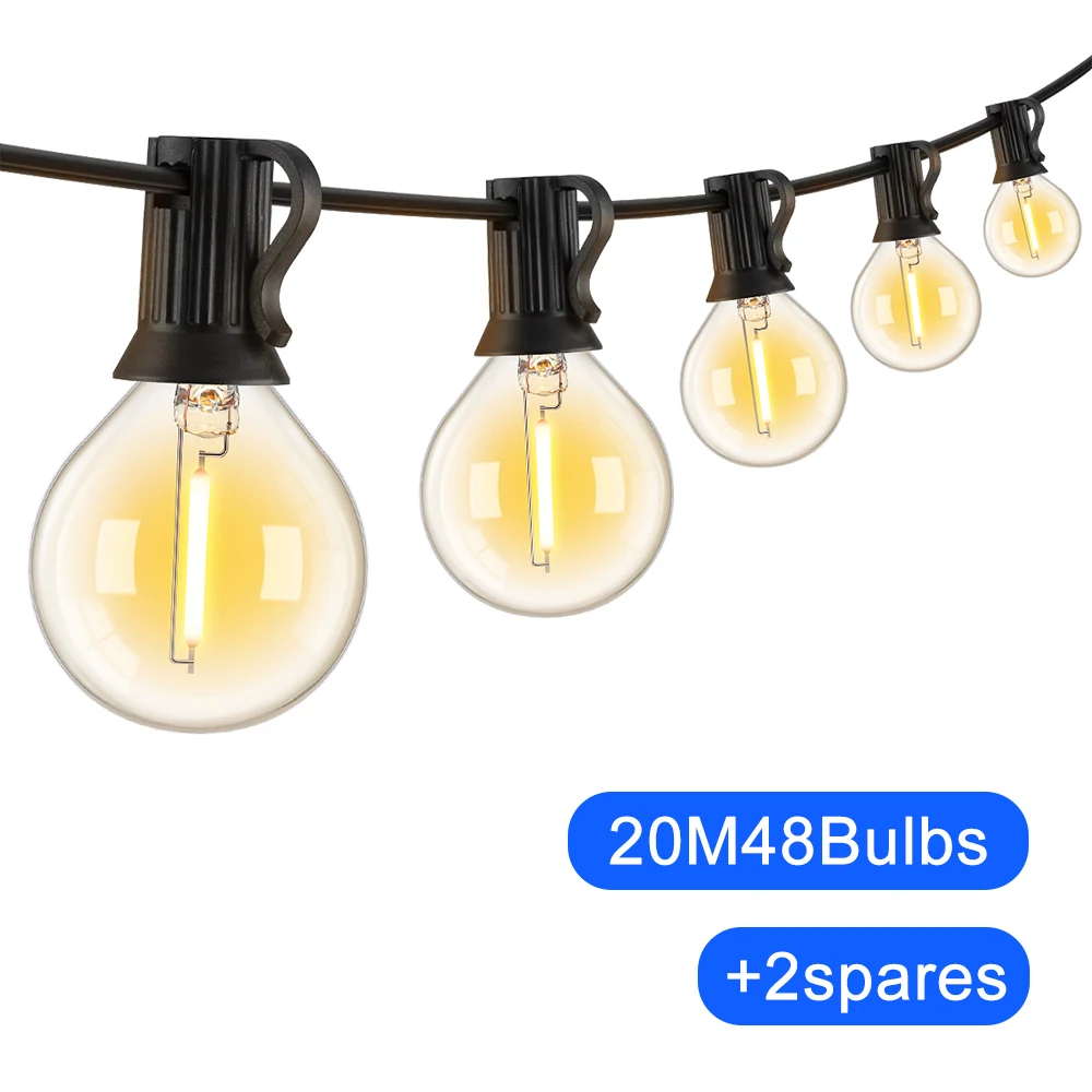 

LED шаровые гирлянды Newstyle G40, теплый свет, пластик, 220В