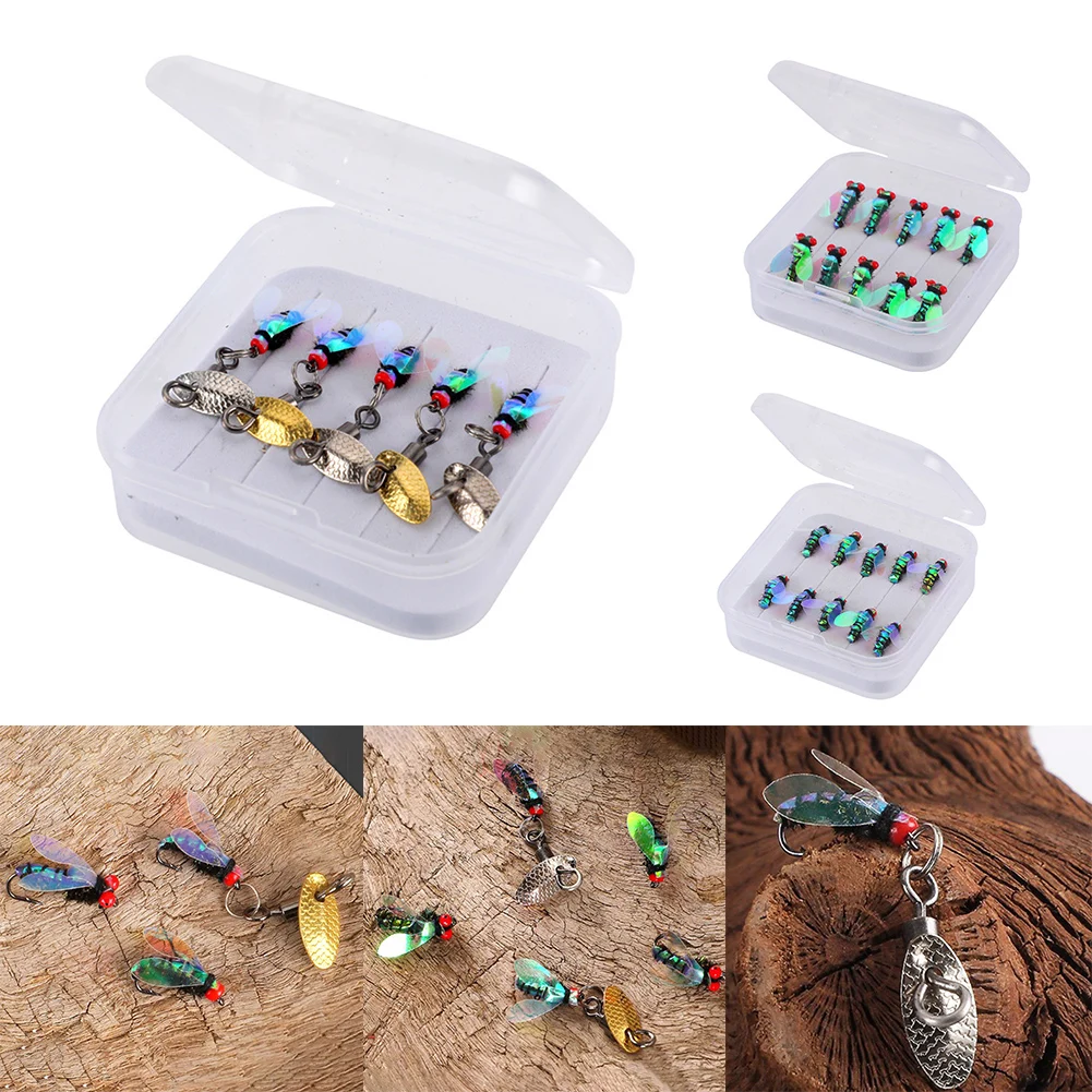 

5/10pcs Fly Hooks Flies Insect Bug Hook Lures Bait Fly Fishing Decoy Bait Sequins Fishhook Iscas Pesca Fishing Tackle Accessory