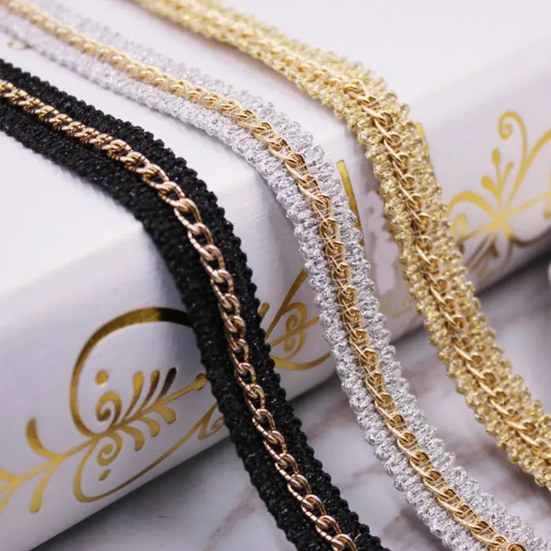 

DIY 1.5cm Wide Chain Ribbon National Lace Clothing Wedding Headband Accessories Fabric Clothing Wedding Headband Sewing