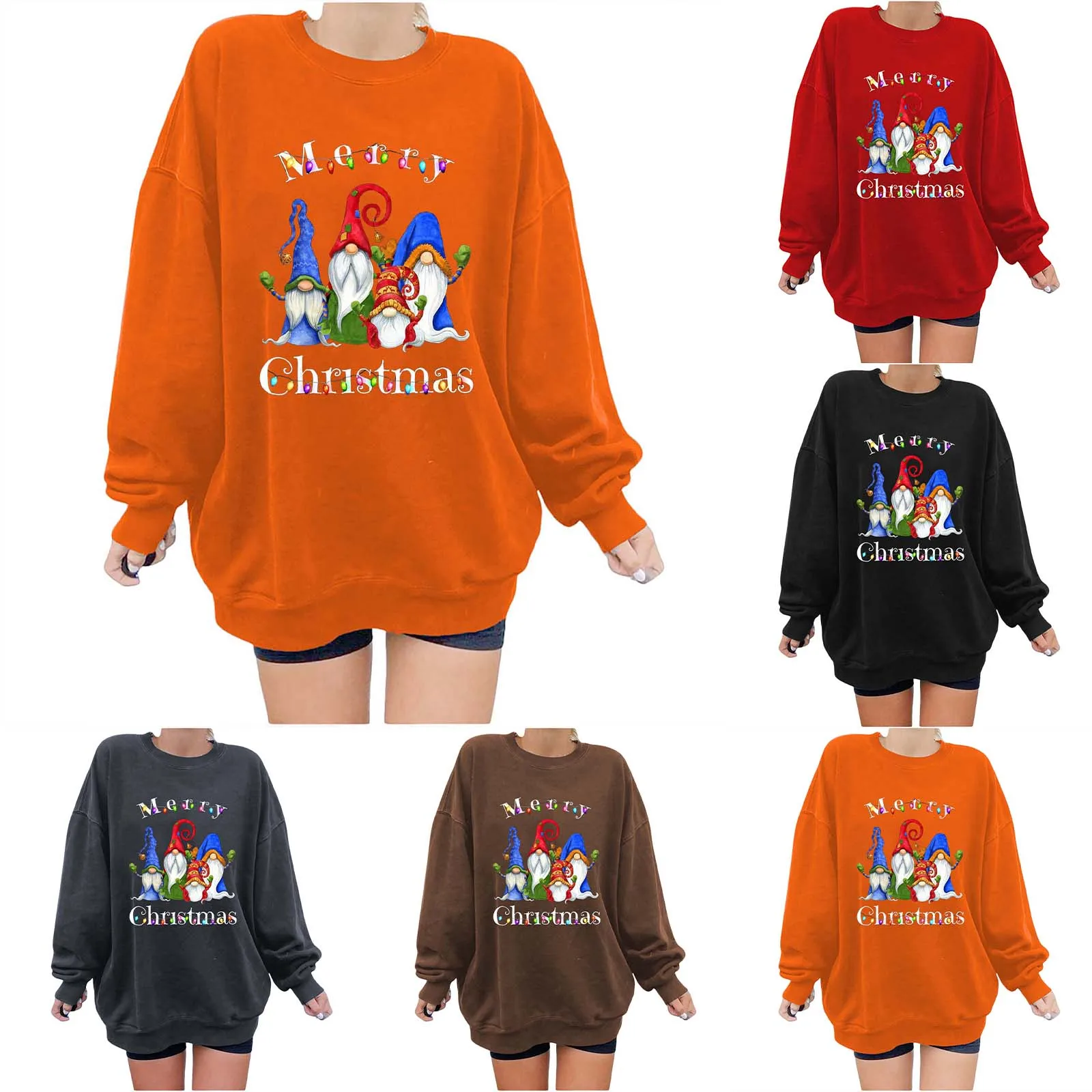 

Women's Christmas Print Sweatshirt Autumn And Winter Casual Pullover Hoodie
