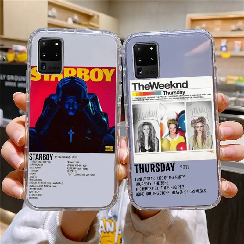 

The Weeknd Minimalist Poster Phone Case For Samsung Galaxy S10 S10e A70 Edge S22 S23 Plus Ultra Note10 Transparent Cove