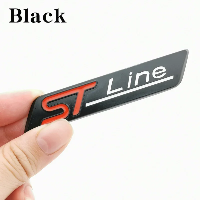 

Новая металлическая красная, синяя наклейка ST line, эмблема на голову автомобиля, хромированная наклейка для FORD FIESTA FOCUS MONDEO, автостайлинг