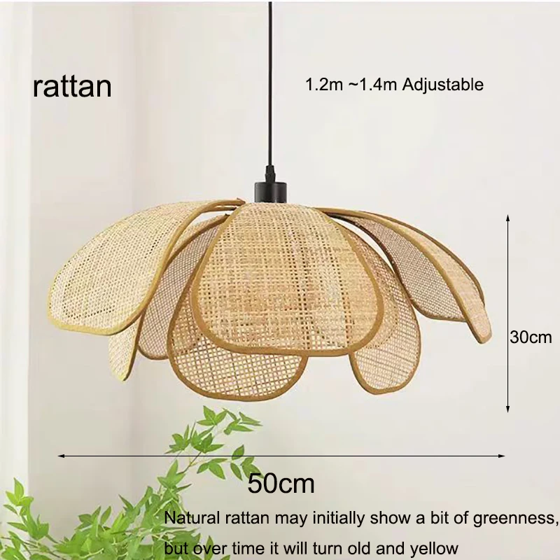 

Подвесной светильник ручной работы из ротанга для столовой