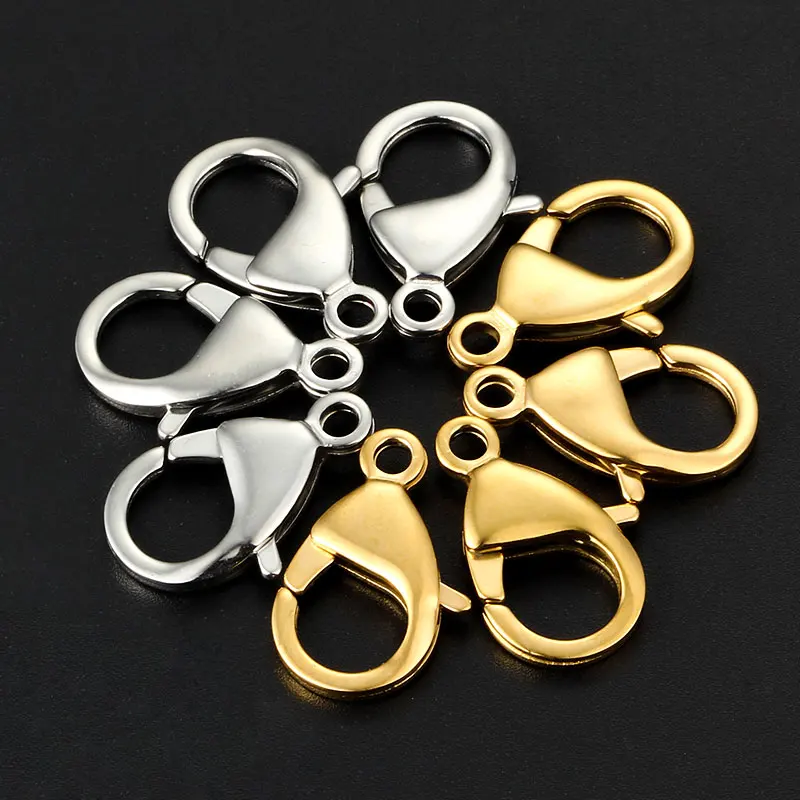 Polishing Stainless Steel 19mm 25mm Lobster Clasps Jewelry Making Supplies Accessories Connetor Bigger Chains Hooks Findings