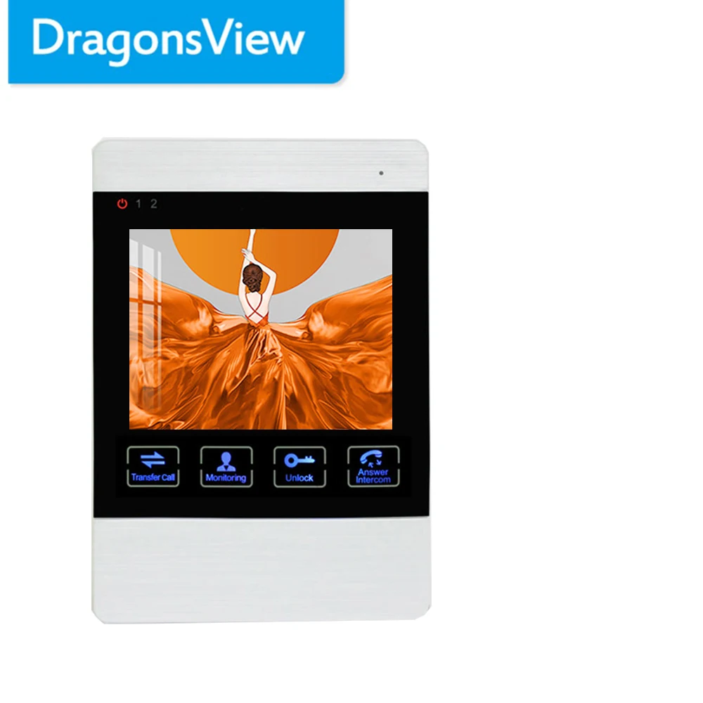 Dragonsview 4 дюймовые часы с записью времени проводной видеодомофон домашняя система