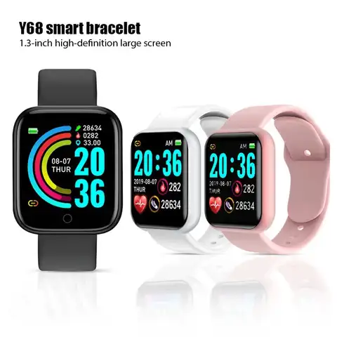 Умные часы Y68 для Android, женские, мужские, Детские умные часы, фитнес-браслет, мужские умные часы для женщин, умные часы
