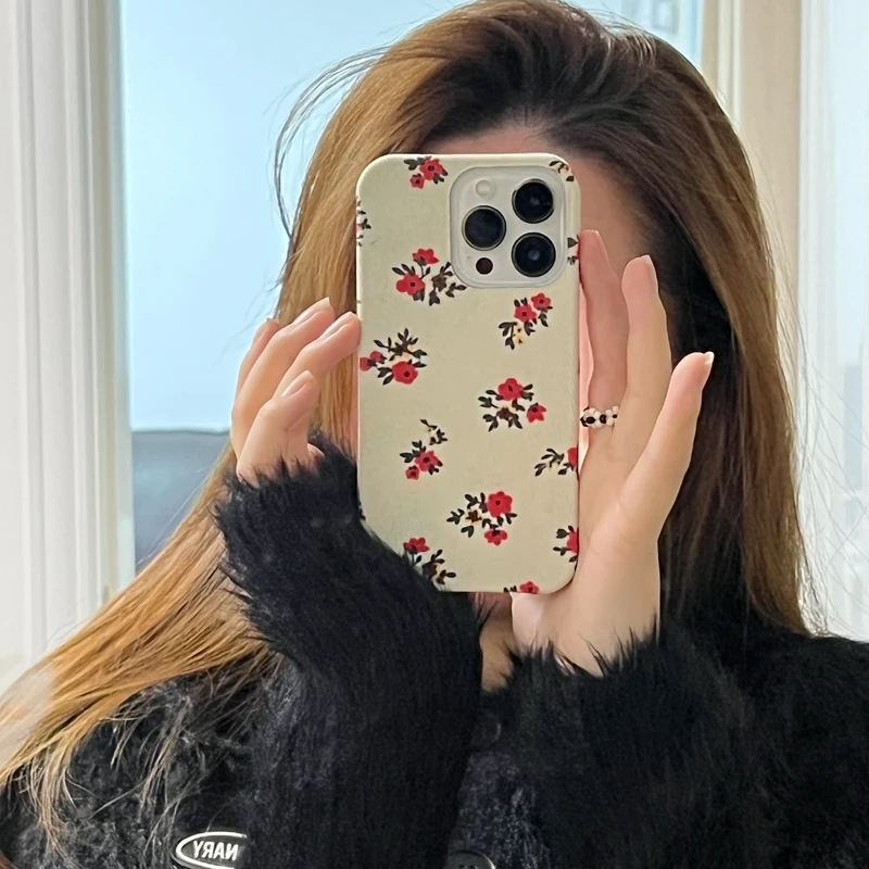 

Чехол для телефона из ткани с цветочным принтом для iPhone 13 12 11 Pro Max Xr X Xs Max 7 8 Plus