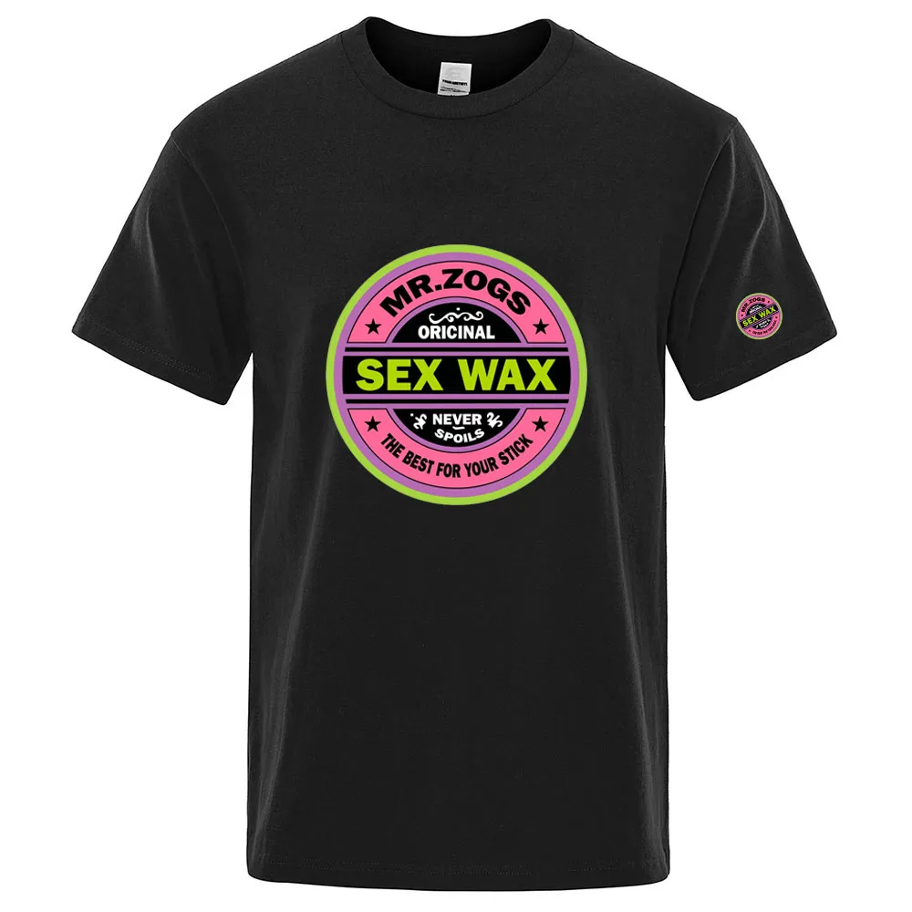 Фото Sex Wax Mr Zogs Surf, новый стиль, легкая однотонная футболка с короткими рукавами, мужская летняя уличная модная универсальная футболка №2