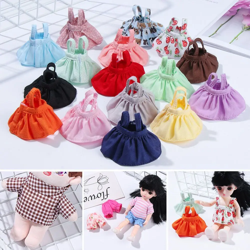 

1/12 Doll Clothes Fashion Doll Pumpkin Pants Jeans Shorts Doll Clothes For 20cm Casual Wears T-shirt Skirt Accessories Kids Toys