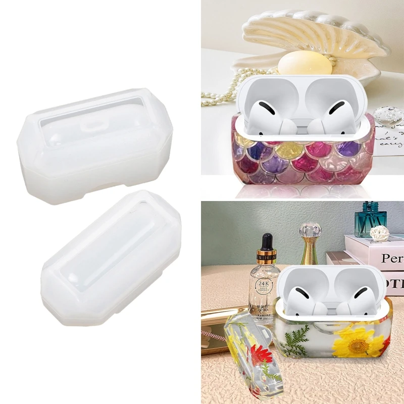 

Resin Molds Silicone for bluetooth Earbuds Case Epoxy Resin Casting Molds DIY
