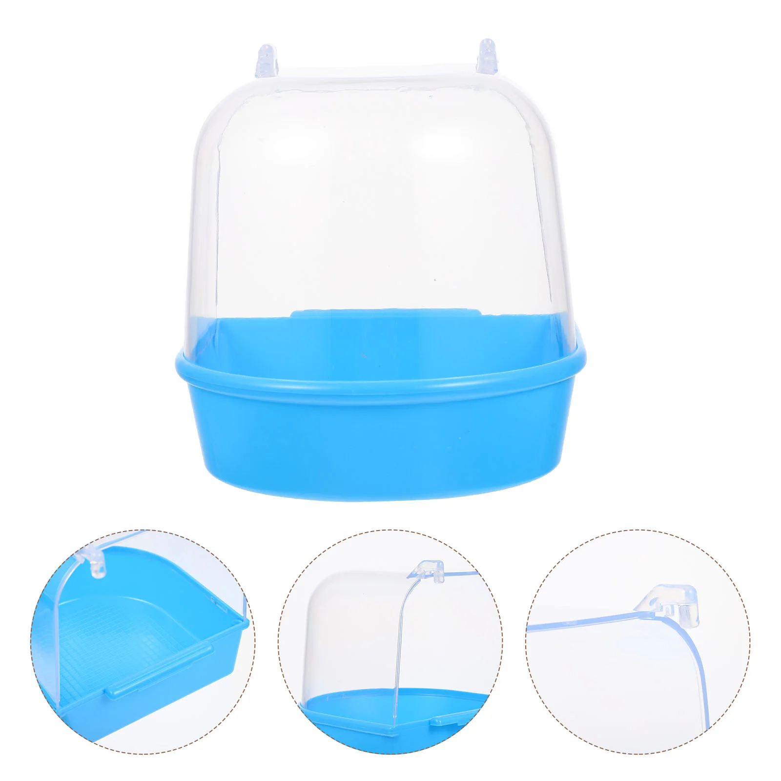 

Bird Bath Cage Box Parrot Bathtub Showerbathing Bowl Tub Hanging Container Supply Small Cockatiel Parakeet Lovebird Hummingbird