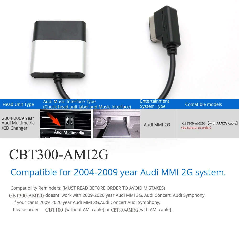 Фото Для AUDI 2004-2009 MMI 2G Yatour CBT Qualcomm Hi-Fi Bluetooth-приемник беспроводной Bluetooth музыкальный плеер адаптер для пропаривания музыки №4