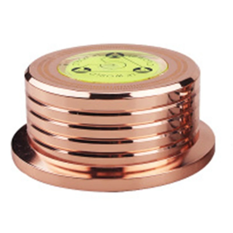 Universal 60Hz LP Vinyl Record Disc Turntable Stabilizer Aluminum Weight Clamp Rose Gold