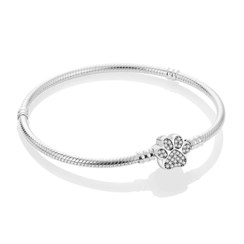 

Женский браслет из серебра 925 пробы с принтом «Собачья лапа»