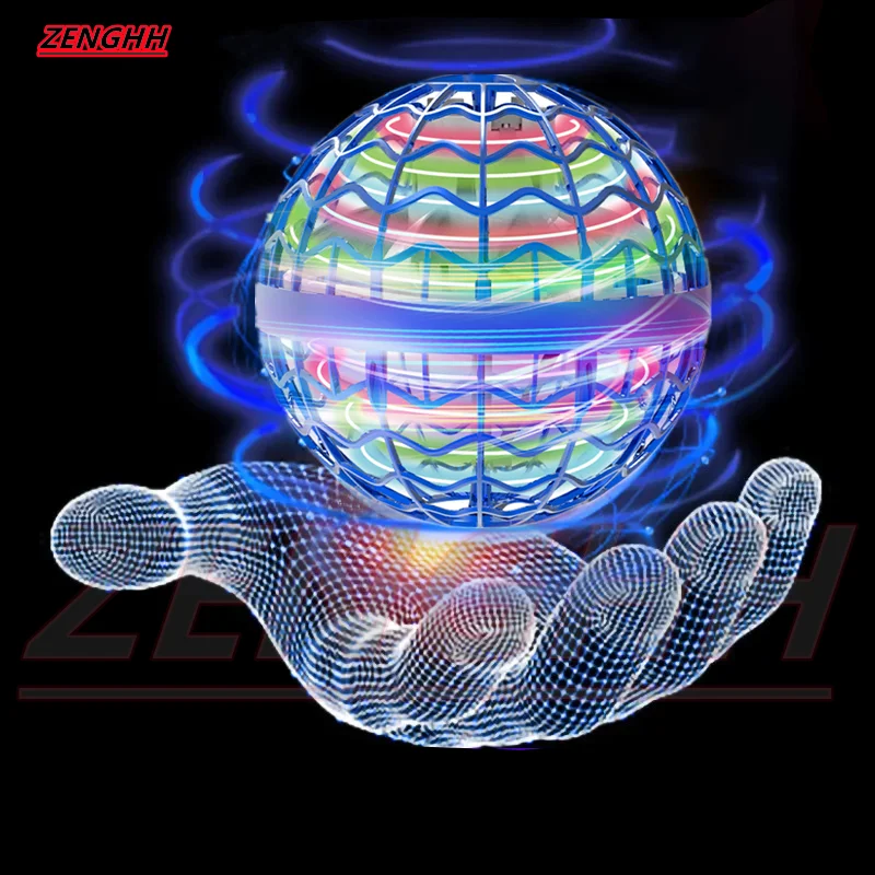 Original Product Fly Ball Hover Ball LED Light Rotating Fly Ball Toy Flying Drone Ball 2023 Indoor and Outdoor Children's Gift