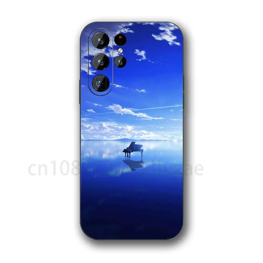 Фото Чехол для телефона Samsung Galaxy S20 S30 S21 S22 S23 S24 S25 S26 Plus Ultra с музыкальными символами и клавишами пианино, силиконовый №5