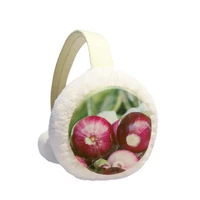 picture fresh temperate vageable onion winter ear warmer cable knit furry fleece earmuff outdoor