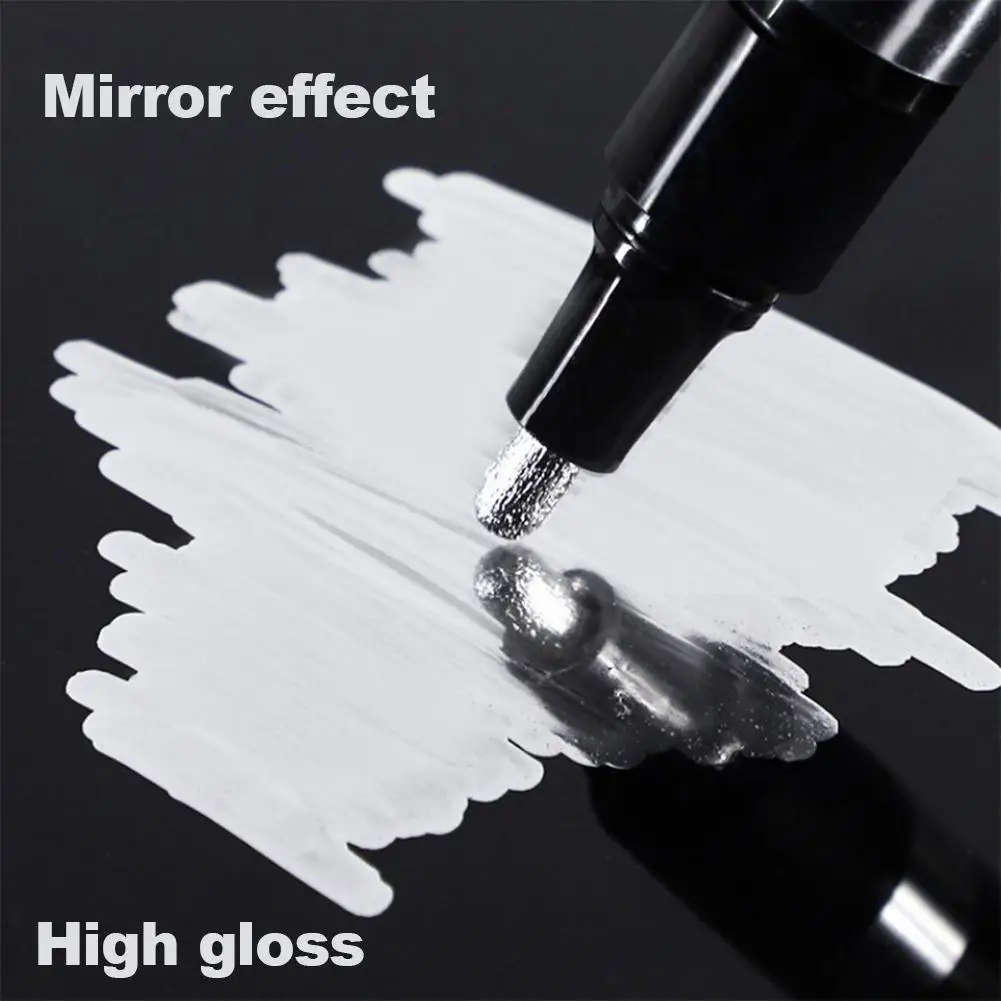 

Mirror Marker Silver Marker Liquid Pen Art Liquid Mirror Finish Chrome DIY Paint Resin Metallic Craftwork Pen Accessories M I0X2