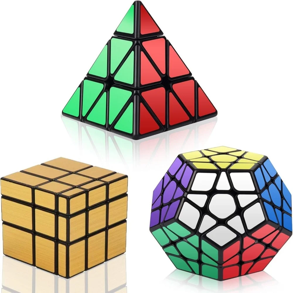 Набор Magic Cube Qiyi - Speed Pyramid Pyraminx Mirror Puzzle 3D Игрушка-головоломка Для Детей И Взрослых