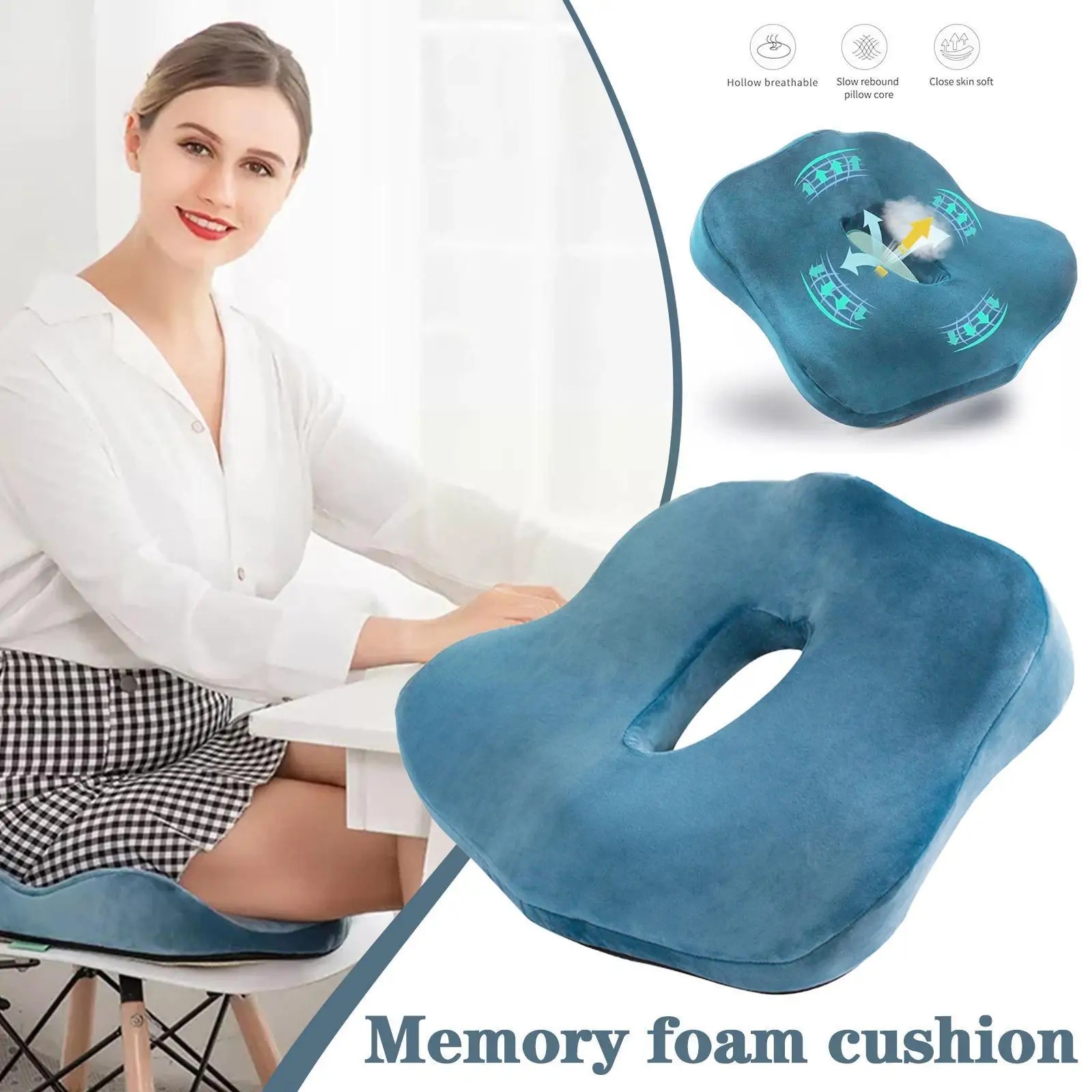 

Ортопедическая подушка для сидения из пены с эффектом памяти