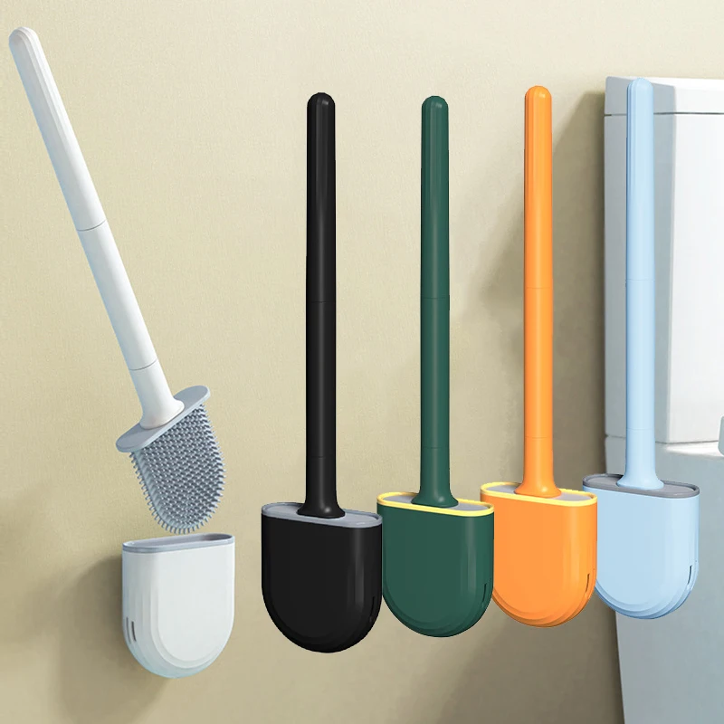 

Настенная силиконовая насадка для щетки, щетка для туалета, герметичная основа, удобная гигиеническая насадка для щетки, крышка для хранени...