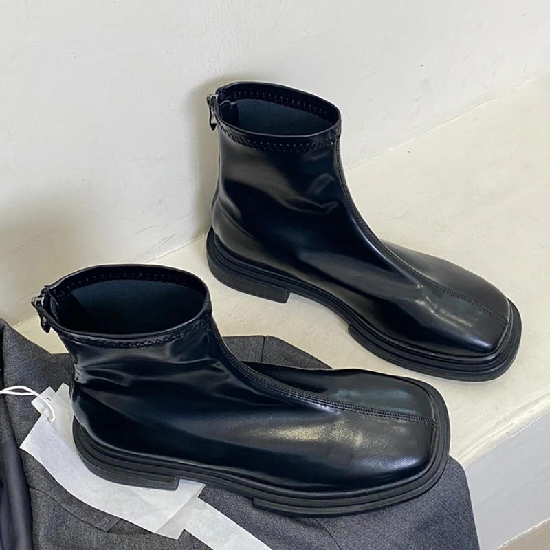 

2022 New Brand Ankle Chelsea Women Boots Flats Platform Shoes Winter Casual Non-slip Gladiator Goth Snow Motorcycle Snow Botas