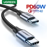 Ugreen 60W 100W USB Тип C до USB C Кабель для MacBook iPad Samsung Xiaomi PD быстро зарядка шнур 3A Fast USB C Кабель C