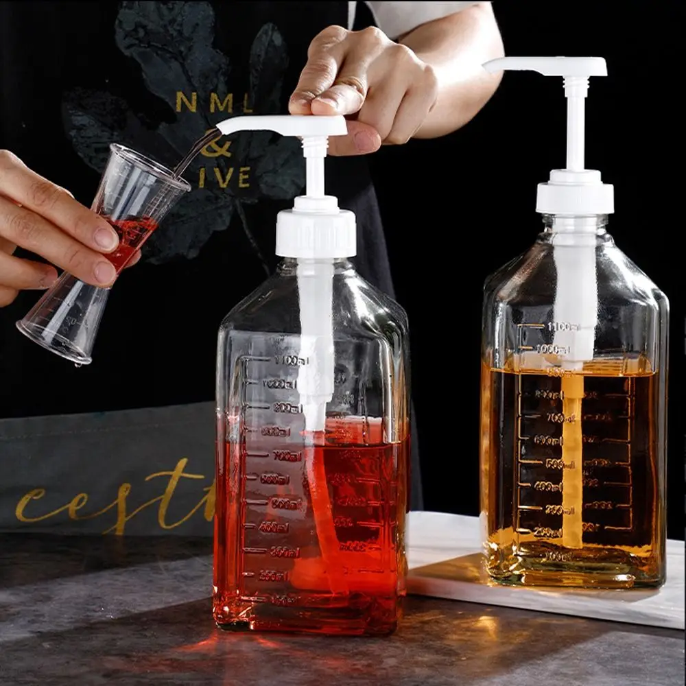

Syrup Bathroom with Hydraulic Pump Liquid Dispenser Syrup Bottle Laundry Detergent Bottle Scale Bottle Storage Bottle