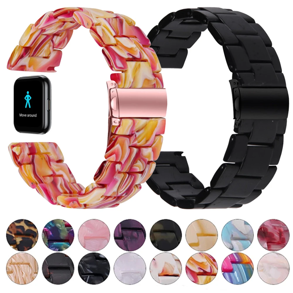 

Womens Resin Wrist Strap for Realme Watch2 Pro Smartwatch Band for Realme Watch S Pro Watchband Replaceable Correa Belt 20 22mm