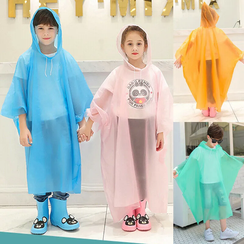 

For Waterproof Kids Boy Hooded Rainwear Rain Raincoat Poncho 160cm Cover To Coat Outwear Children Height Up Girl 100