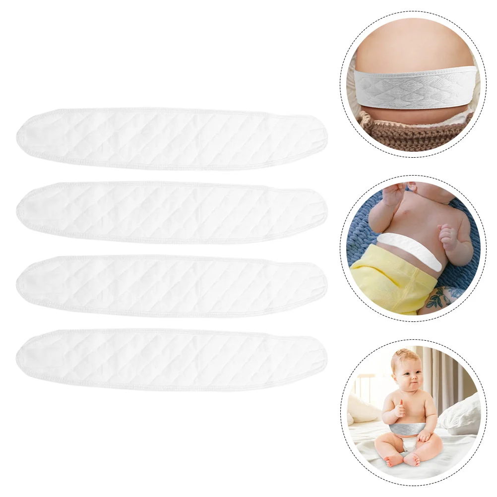 

4 Pcs Navel Cord Baby Belly Button Toddler Gifts Infant Cotton Protective Straps