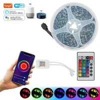 aubess tuya wifi bluetooth infrared rgb controller for led strip light 5050 rgb controler with 24keys remote control