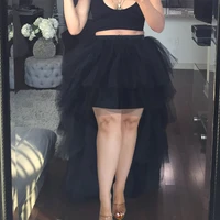 plus size skirt high waist stitching sexy perspective mesh party puffy skirt cake skirt large womens skirt