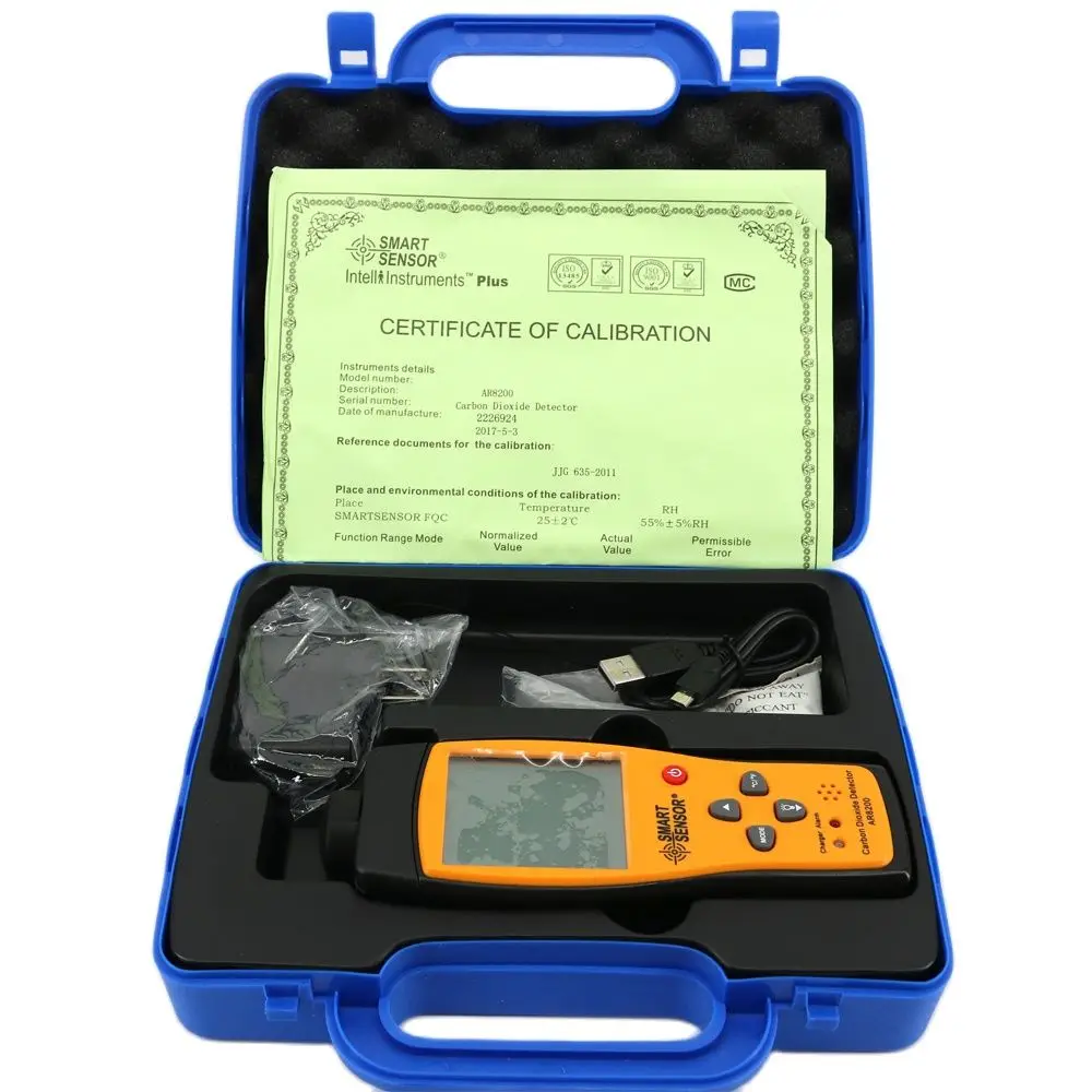 Умный датчик AR8200 цифровой измеритель углекислого газа детектор CO2 тестер с