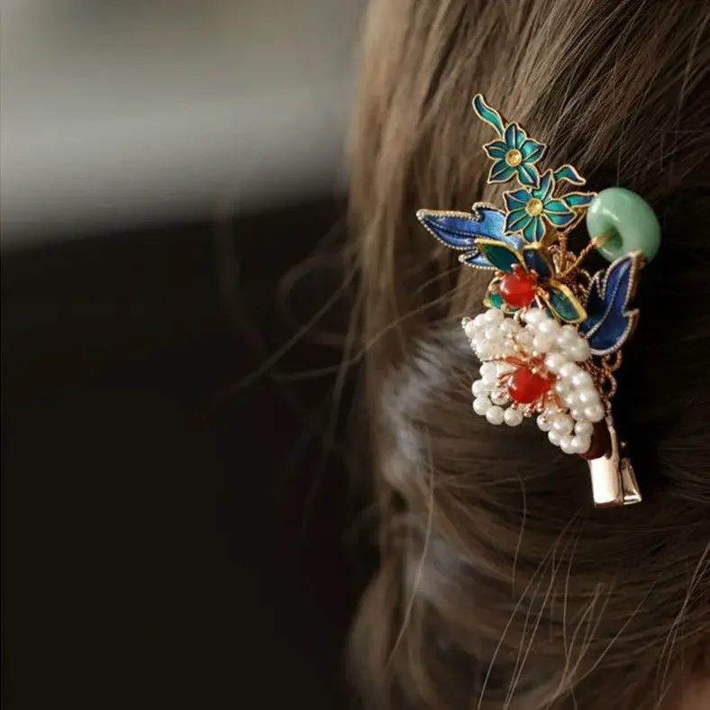 Китайские ежедневные аксессуары для чонсам династии Сун собранная синяя