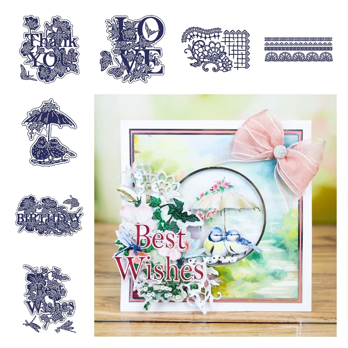 Очаровательная любовь металлические штампы трафареты для скрапбукинга